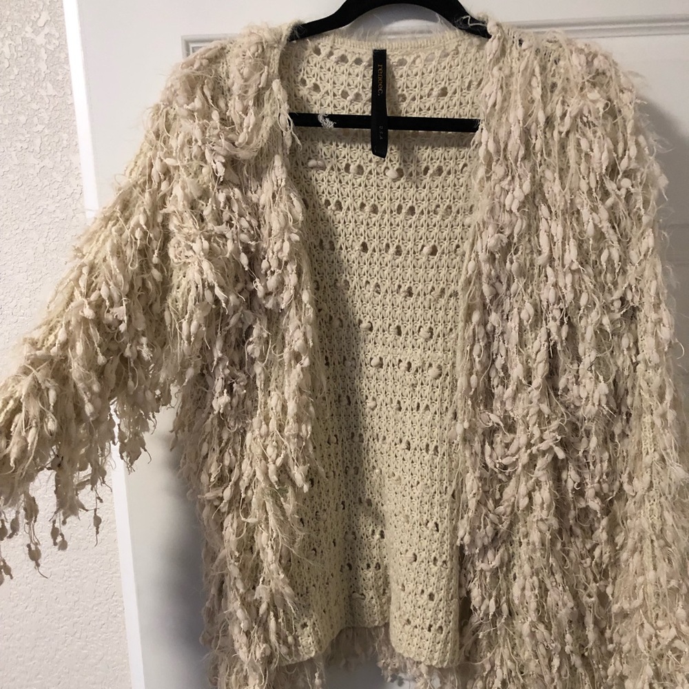 fringe cardigan